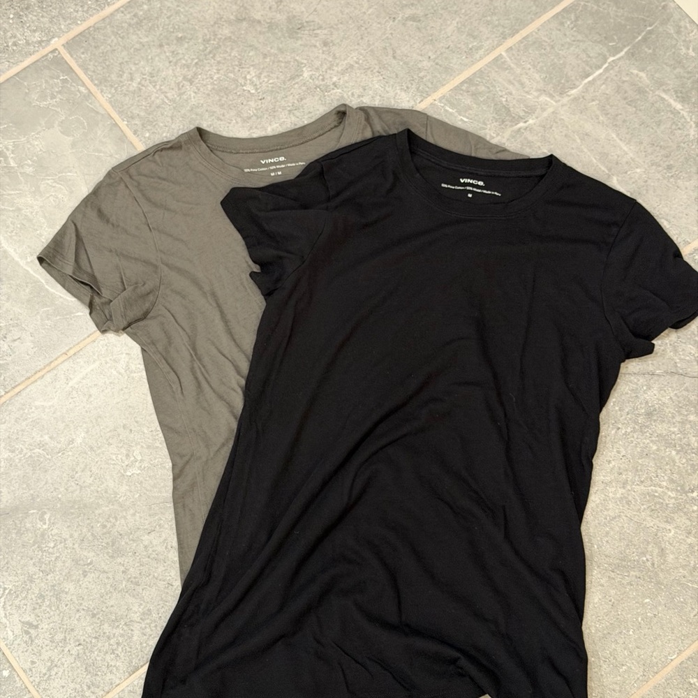 Vince Prima Cotton Black and Green T-Shirt Set